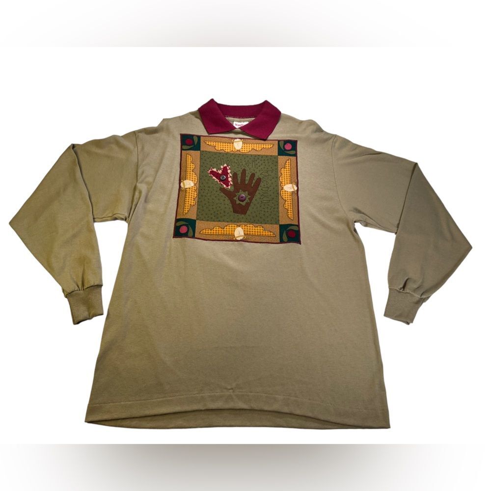 Sunbelt Sportswear Vintage Collared Shirt Angel Live Well Love Well Shirt XL